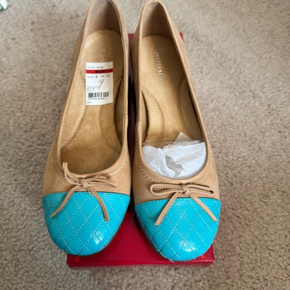 Aerosoles Shoes Womens 7 Beckon Flats Casual Loafer Slip On Quilted - Picture 1 of 6